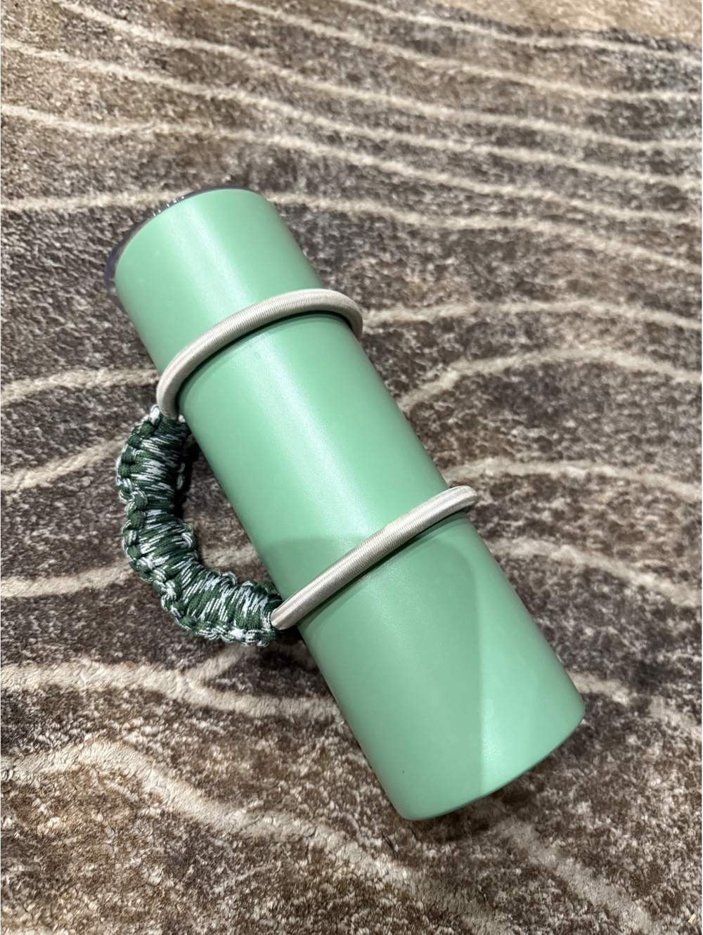 Cool unique army green bottle with Handle summer dark green